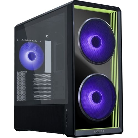 Κουτί Desktop Lian Li Lancool 217 INF Gaming Midi Tower με Πλαϊνό Παράθυρο και ARGB Φωτισμό - Black image 0