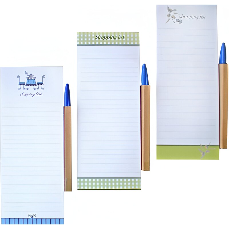 Μαγνητικό Σημειωματάριο Next με Στυλό 10×25 cm Shopping List (1 Τεμάχιο)
