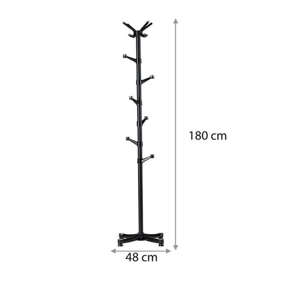 Καλόγερος Modernhome Ylt-0610 Μεταλλικός 48x180 cm - Μαύρος image 6