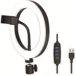 LED Ring Light με βάση Smartphone LogiLink AA0151 για Universal Smartphones 4-7" - Black