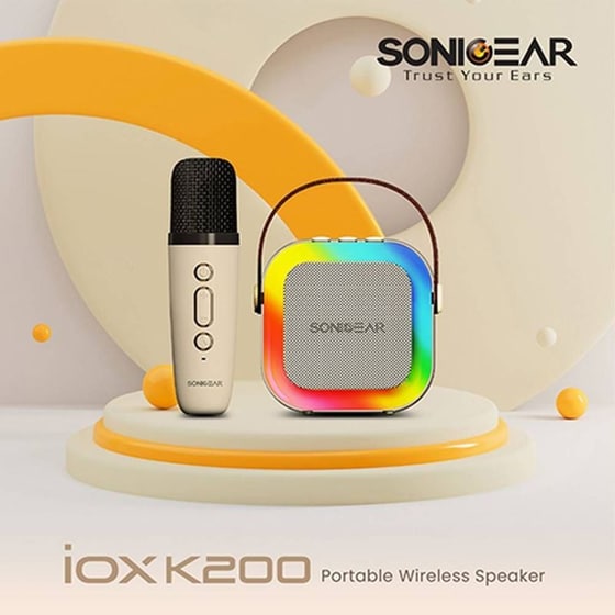 Party Speaker Sonicgear Iox K200 με Ασύρματο Μικρόφωνο - Λευκό image 2