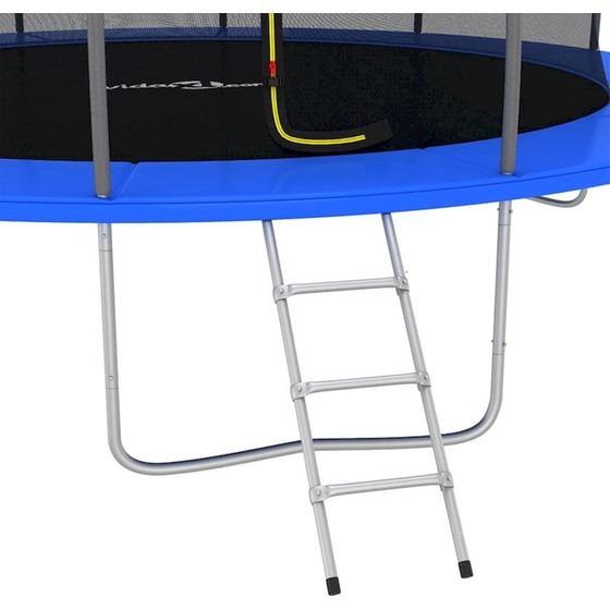 VidaXL Σετ Τραμπολίνου Στρογγυλό 488x90cm για έως 150kg - Μαύρο/ Γκρι/ Μπλε image 4