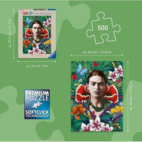 Παζλ Ravensburger Frida Kahlo: Blooming Fantasy (500 Κομμάτια) image 1