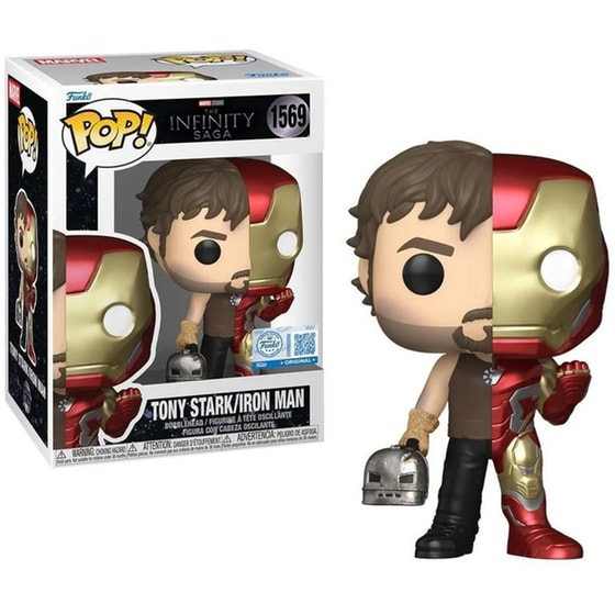 Funko Pop! Marvel: The Infinity Saga Iron Man - Tony Stark/Iron Man (Special Edition) #1569 Bobble-Head Vinyl Figure image 0