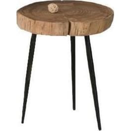 Τραπεζάκι Σαλονιού Woodwell από Ξύλο Ακακίας 34x33x40cm - Καφέ