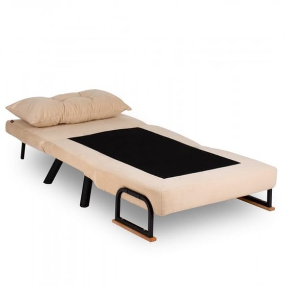 Πολυθρόνα Κρεβάτι 24mall Comfort από Ύφασμα/Μέταλλο 60x78 cm - Κρεμ image 1