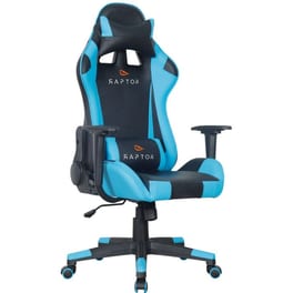 Καρέκλα Gaming Raptor Alyx από Μέταλλο και Τεχνητό Δέρμα - Μπλε/Μαύρη