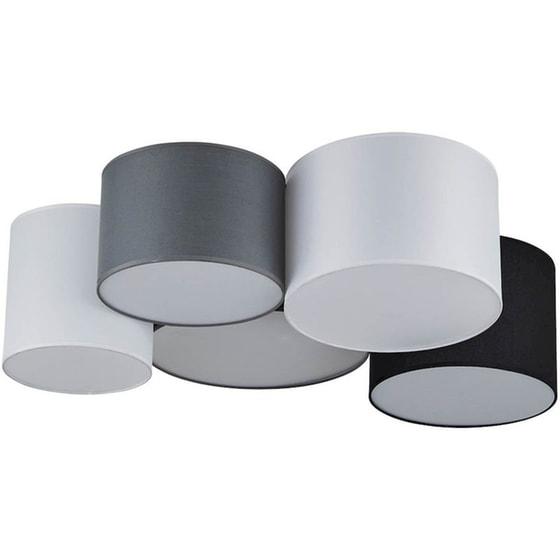 Φωτιστικό Οροφής Πολύφωτο Homelighting Cozy 77-8231 Υφασμάτινο - Λευκό/Γκρι/Μαύρο image 2