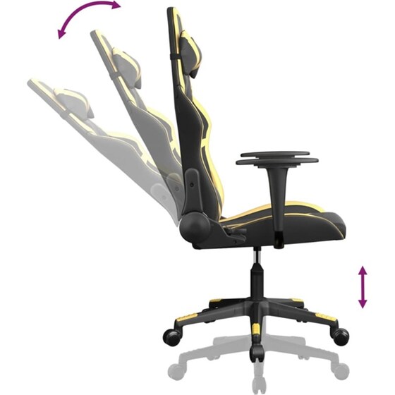 Καρέκλα Gaming VIDAXL 3143667 από Τεχνητό Δέρμα - Μαύρο image 4