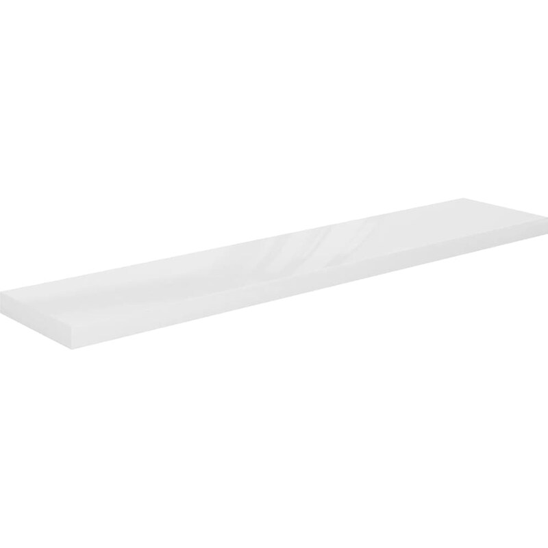 Ράφι Τοίχου VidaXL από MDF 120x23.5x3.8 cm - Λευκό/Γυαλιστερό
