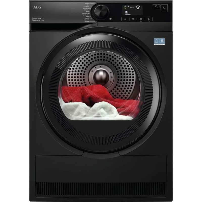 AEG TR7394DE 9kg με Αντλία Θερμότητας Μαύρο Στεγνωτήριο Ρούχων