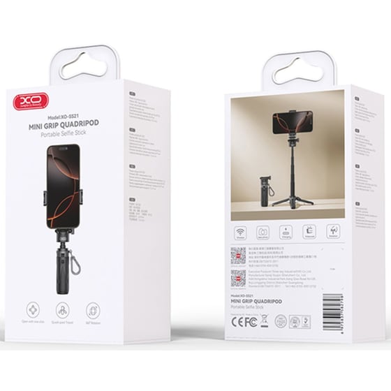 Selfie Stick XO SS21 3 σε 1 - Μαύρο image 3