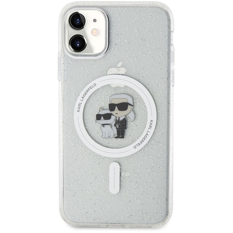 KARL LAGERFELD Karl Lagerfeld Magsafe Ringstand Case Iml Karl Choupette Θήκη Προστασίας Από Σκληρό Πλαστικό Για Iphone 11 (clear – Klhmn61hgkcnot)