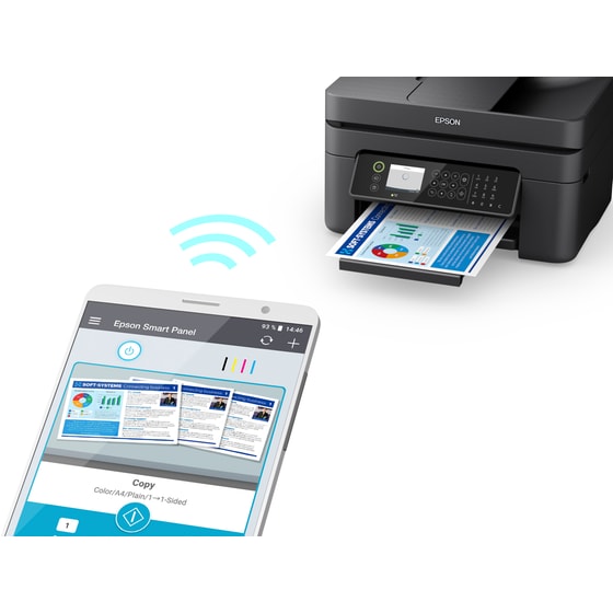 Epson Workforce WF-2870DWF Έγχρωμο Πολυμηχάνημα Inkjet A4 με WiFi, ADF, Duplex Print, FAX (C11CG31404) image 3