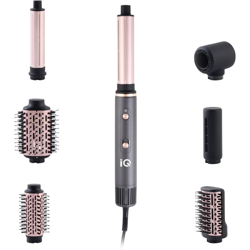 IQ HD-1279 Ηλεκτρική Βούρτσα Μαλλιών 1300 W Γκρι/Ροζ