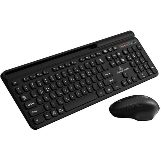 Powertech PT-1154 Ασύρματο Oπτικό 2.4GHz & Bluetooth Σετ Πληκτρολόγιο & Ποντίκι Μαύρο image 2