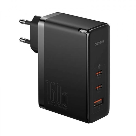 Φορτιστής Πρίζας Baseus GaN5 Pro 1x USB/2x USB-C PD 160W - Μαύρο CCGANG160CE image 1