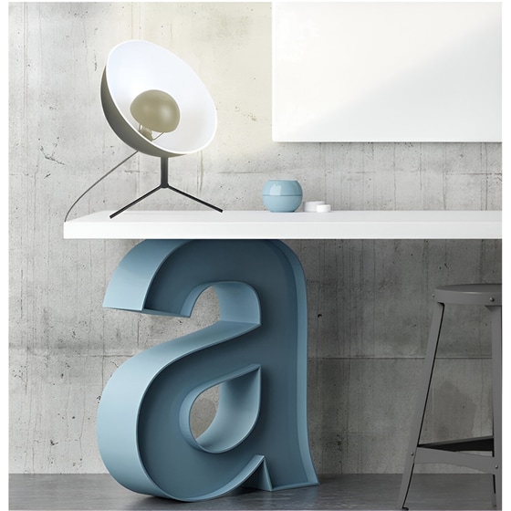 Επιτραπέζιο Φωτιστικό Home Deco Factory E14 Μεταλλικό 45x31cm - Μαύρο/Λευκό image 2