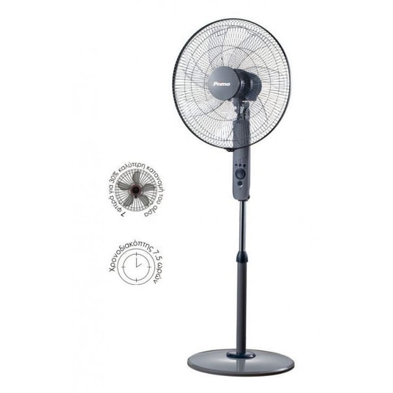 PRIMO 80656 GR RC Ανεμιστήρας Δαπέδου Γκρι