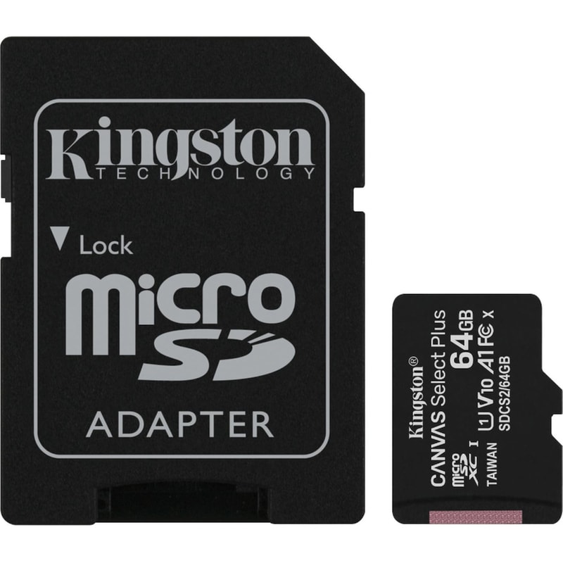 KINGSTON Kingston microSDHC 64GB Class 10 UHS-I με αντάπτορα