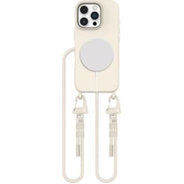 Θήκη Apple iPhone 16 Pro Max - Tech-Protect Magnecklace Σιλικόνης με MagSafe Και Αποσπώμενο Λουράκι Λαιμού - Cosmic Latte (5906302311972)