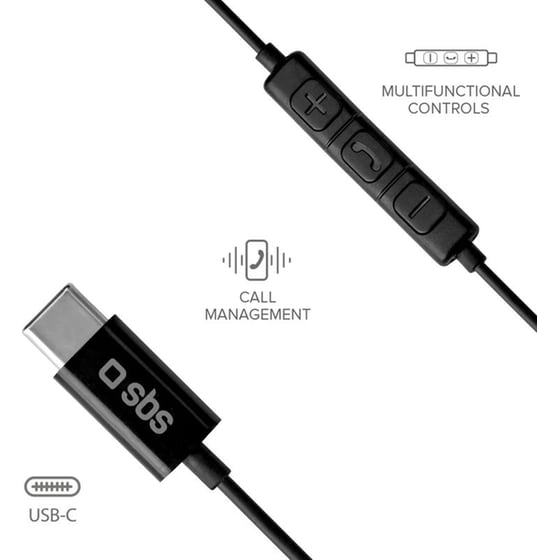 SBS Studio Mix 100C Handsfree USB Type-C - Black image 1