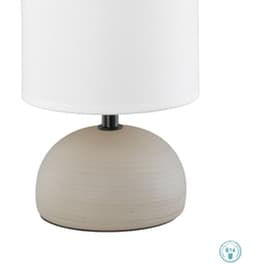Trio Lighting Luci Κεραμικό Πορτατίφ για Ντουί E14 με Λευκό Καπέλο και Γκρι ΒάσηΚωδικός: R50351025