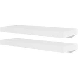 Ράφια Τοίχου VidaXL από MDF 60x20x3.8 cm 2 Τμχ  - Λευκό