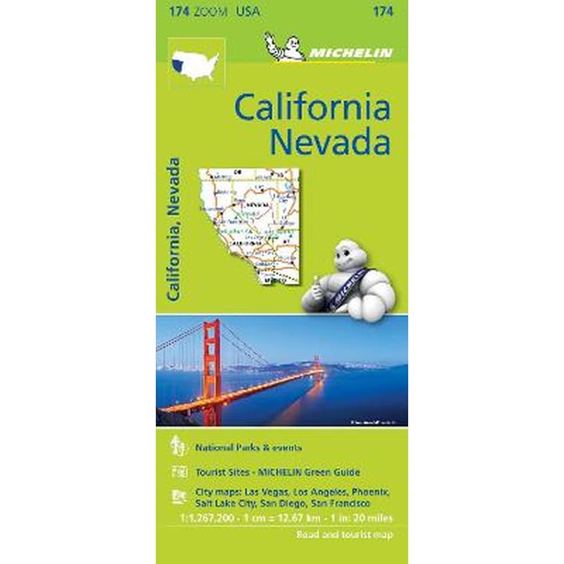 California Nevada Zoom Map 174