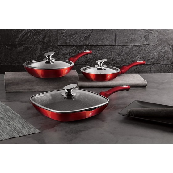 Σετ Τηγάνια BERLINGER HAUS BH-6189 6 τμχ Κόκκινο image 3