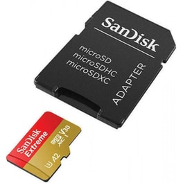 Sandisk Extreme MicroSDxc 1TB U3 V30 A2 Uhs-i Με Αντάπτορα 190 MB/s Sdsqxav-1t00-gn6ma