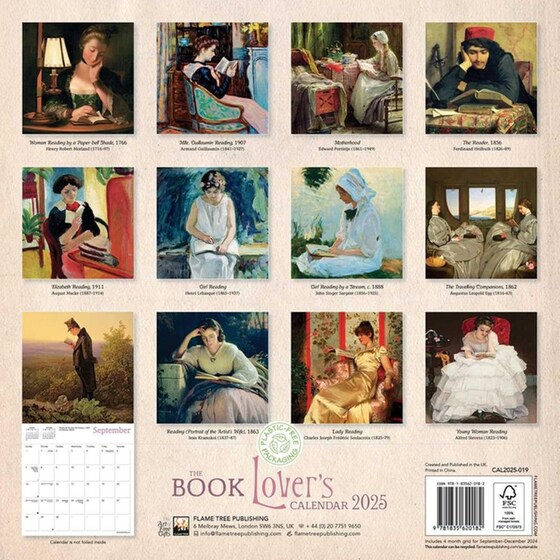Ημερολόγιο Τοίχου Book Lover's Art Calendar 2025 image 1