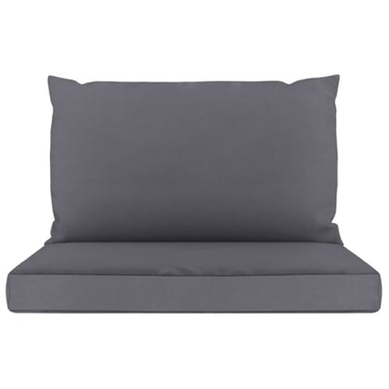 Μαξιλάρια Καναπέ Παλέτας VidaXL 2 τμχ Υφασμάτινα 60x60 - Ανθρακί image 3