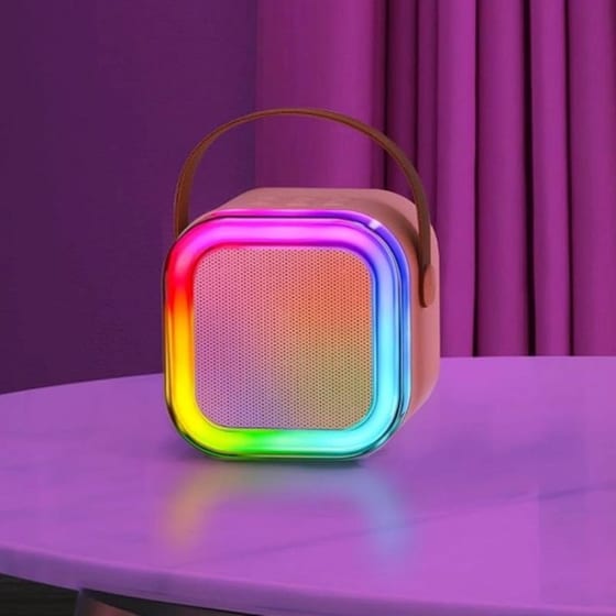 Party Speaker Skysonic K8 με 2 Ασύρματα Μικρόφωνα - Ροζ image 2