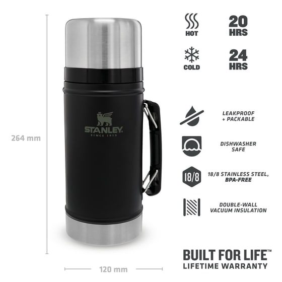 The Legendary Classic Food Jar 0.94l Matte Black image 1