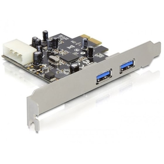 Controller Pcie Delock 2x Usb3.0 Ext +lowprofile image 0