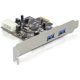 Controller Pcie Delock 2x Usb3.0 Ext +lowprofile
