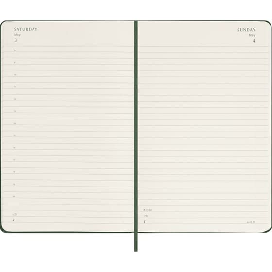 Ημερολόγιο Ημερήσιο Moleskine 2025 12M Large Myrtle Green Hard image 4