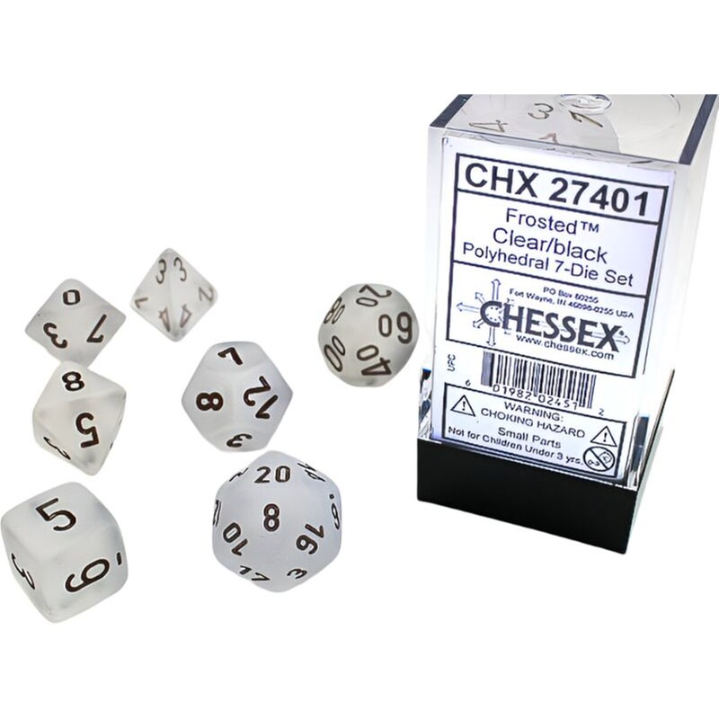 Chessex Frosted - Clear/Black CHESSEX