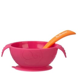 Bbox Μπολ Σιλικόνις Με Βεντούζα Και Κουτάλι -silicone First Feeding Set Pink
