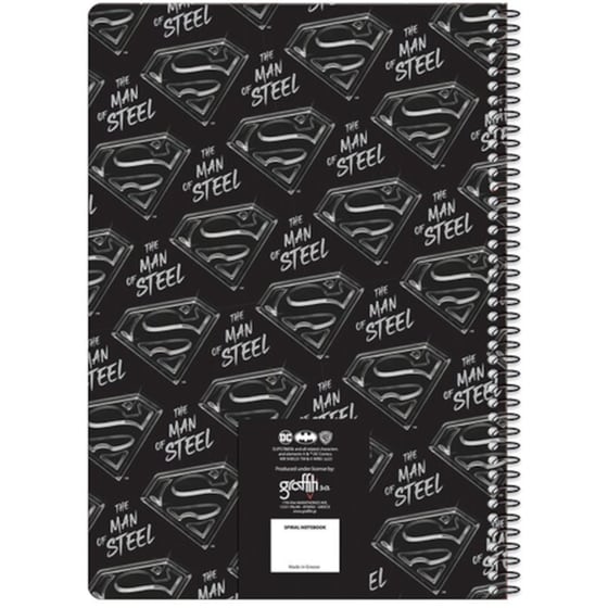 Τετράδιο Σπιράλ GRAFFITI B5 2 Θεμάτων Superman 60 Φύλλων (1 Τεμάχιο) image 1