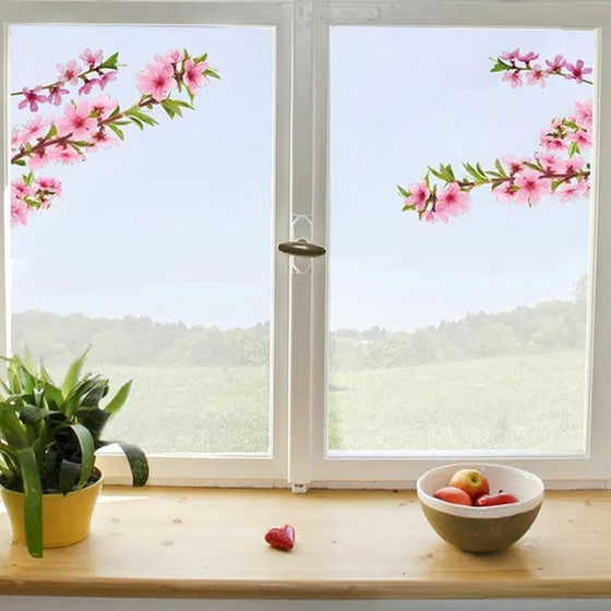 Αυτοκόλλητα Παραθύρου Διπλής Όψης Ango Peach Branch 69005 Vinyl - Πολύχρωμα image 1