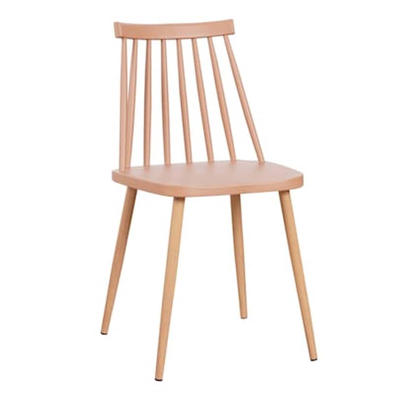 ESMARKET Καρέκλα Esmarket Cygnet Cappuccino Pp/Μέταλλο 42x46x80cm - Καφέ