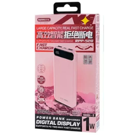Powerbank Remax RPP-520 10.000 mAh - Ροζ image 1