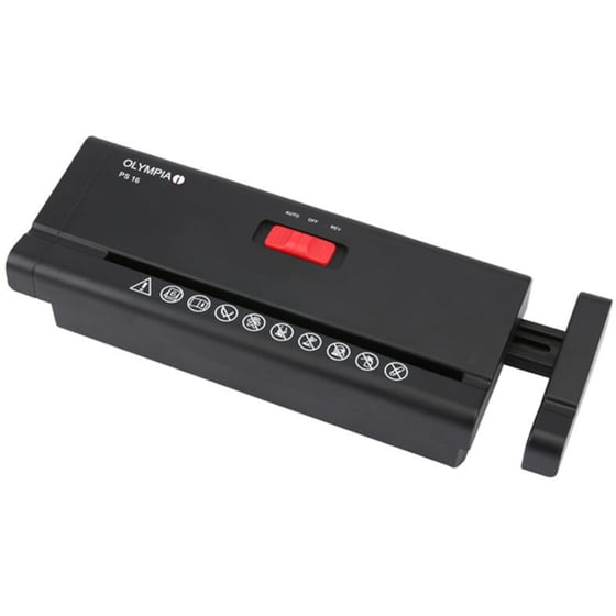 Καταστροφέας εγγράφων Olympia PS 16  χωρίς κάδο Strip Cut P2 – 6 x A4 - Μαύρο image 2