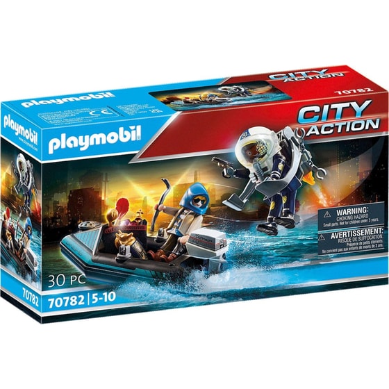 PLAYMOBIL® City Action Σύλληψη Ληστή Έργων Τέχνης από Αστυνομικό Jetpack (70782) image 0