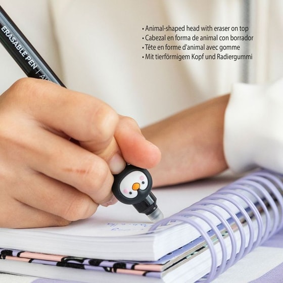 Στυλό Gel Erasable Miquelrius Καρχαρίας-Πιγκουίνος 0.5mm Μπλε (2 Τεμάχια) image 4