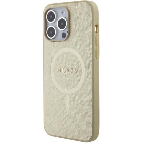 Θήκη Apple iPhone 15 Pro Max - Guess Saffiano Hard Case - Μπεζ image 4
