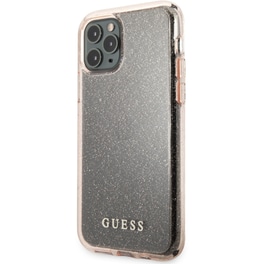 Θήκη Apple iPhone 11 Pro - Guess Glitter Collection - Clear/Glitter Pink