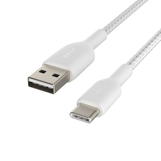 Καλώδιο δεδομένων Belkin Braided Usb-C to Usb 2m - White image 1